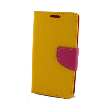 Husa Samsung Galaxy A3 A300F, Fancy, piele eco, galben Husa Samsung Galaxy A3 A300F, Fancy, piele eco, galben