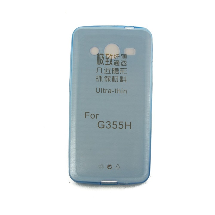 Кейс Съвместим с Samsung Galaxy Core 2 G355H - ултра тънък син силикон