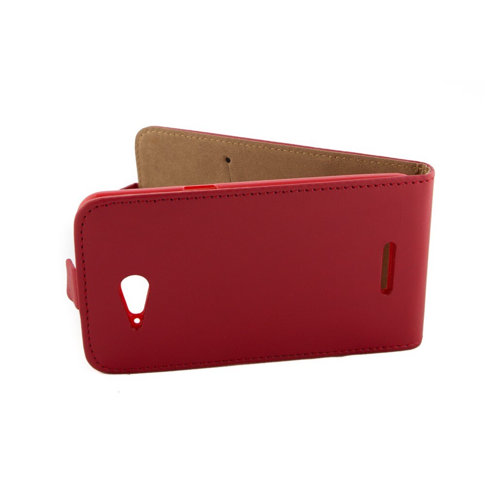 Husa Sony Ericssson Xperia E4G, piele eco, Slim Flexi, rosu