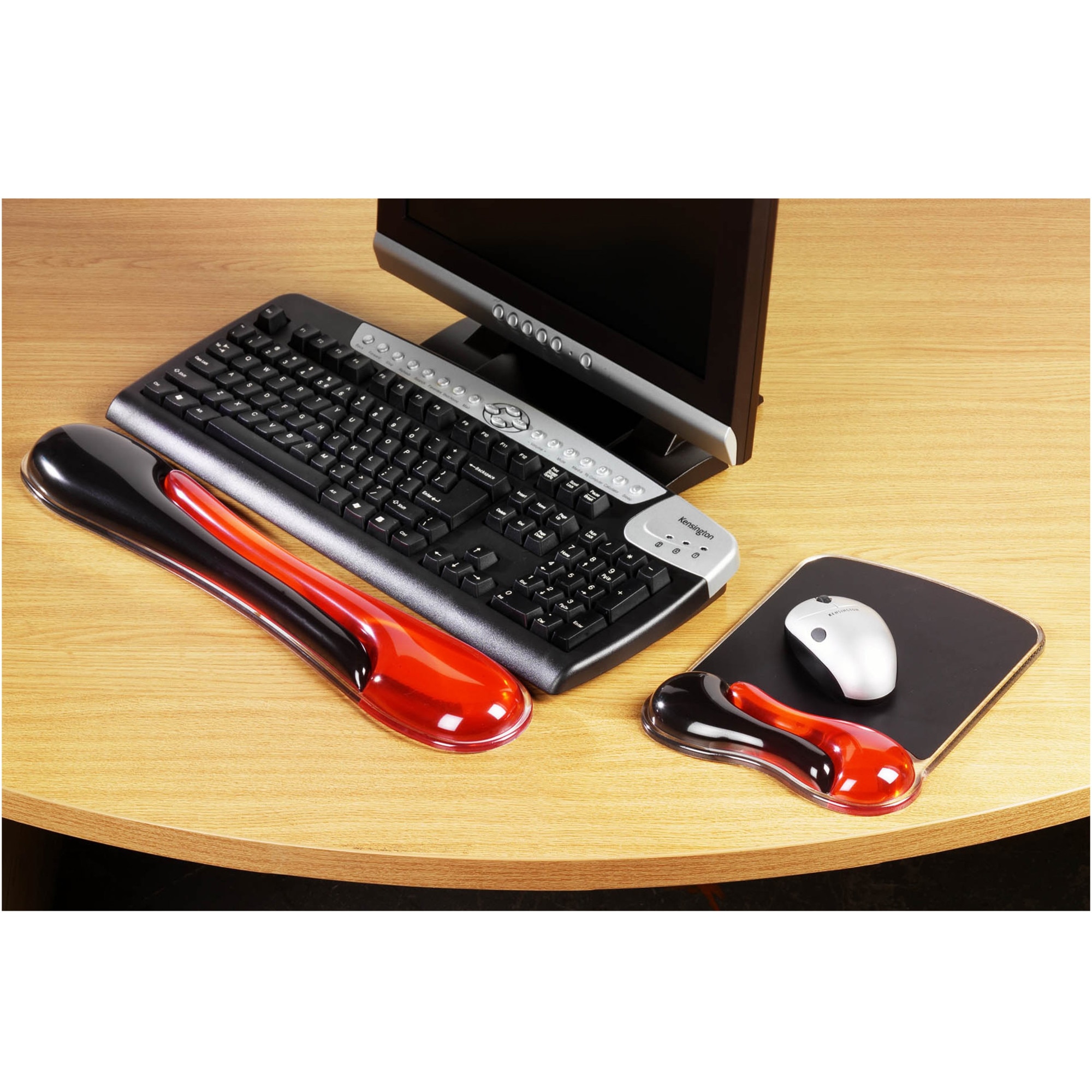 Ергономична опора с гел KENSINGTON Duo Gel Mouse Pad Wrist Rest, С
