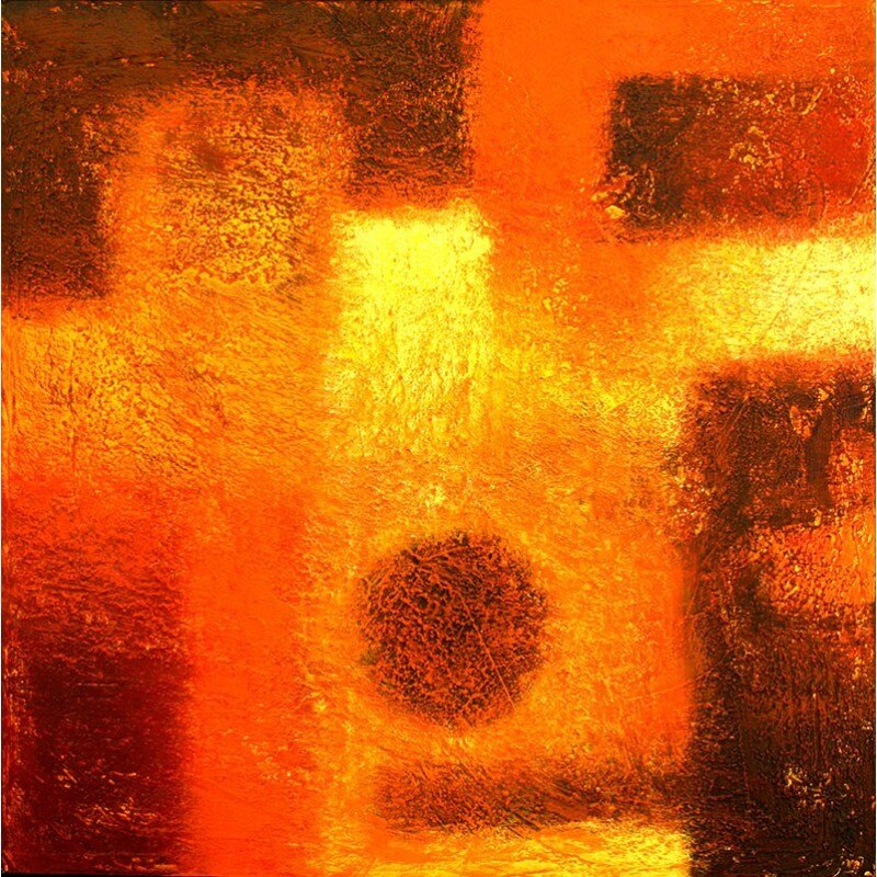 Tablou canvas, produs DekoStore, pentru dormitor/living/birou, inramat pe cadru de lemn, print HD, Culori calde pastelate, 40x40 cm