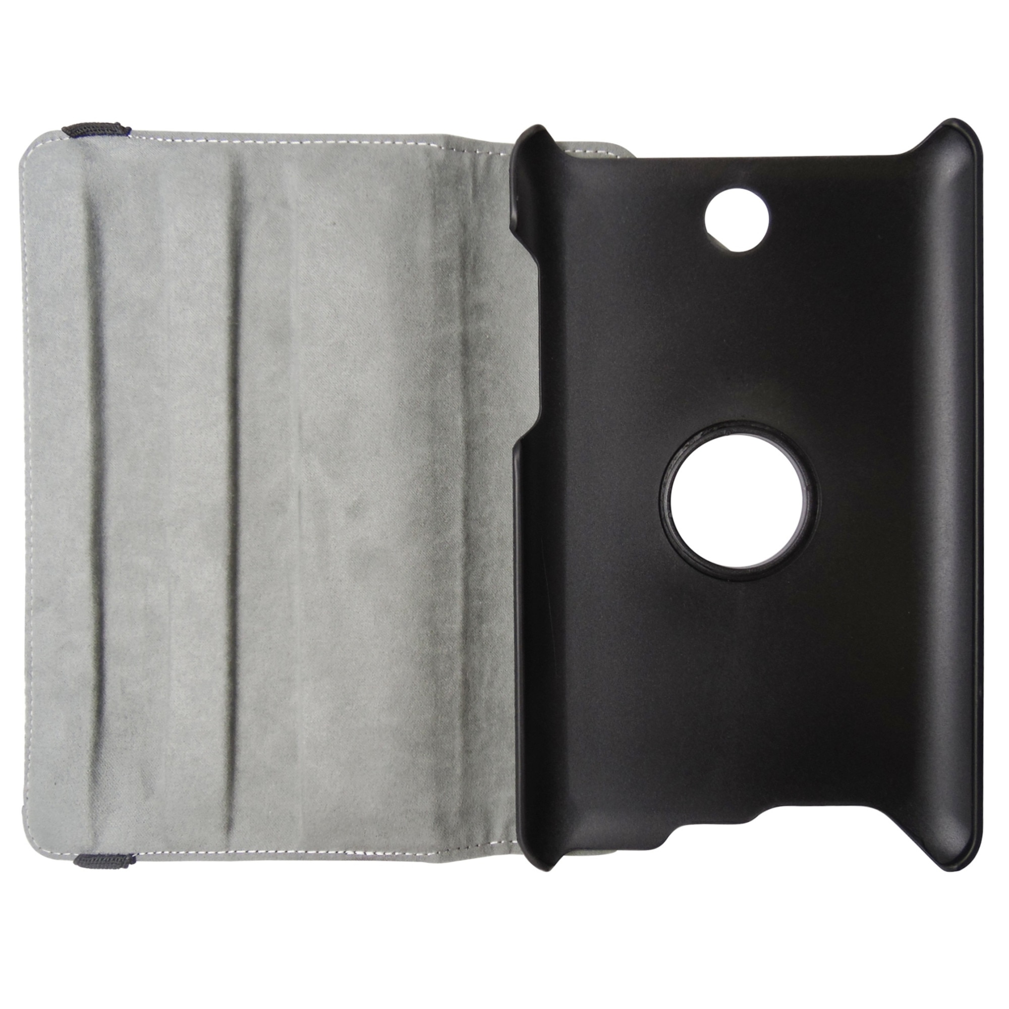 Husa tip carte neagra (textura Litchi) rotativa cu stand pentru Asus Fonepad ME371