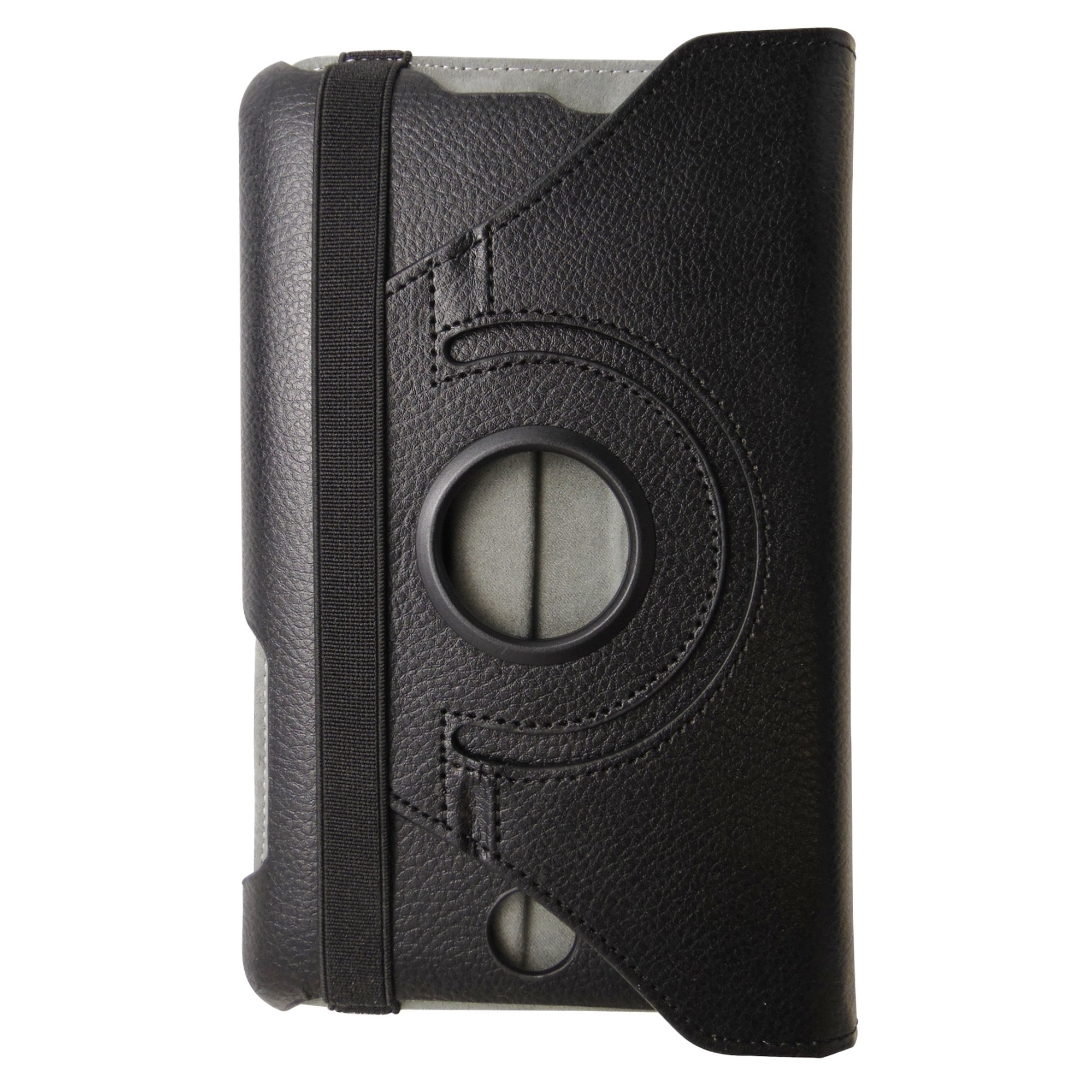 Husa tip carte neagra (textura Litchi) rotativa cu stand pentru Asus Fonepad ME371