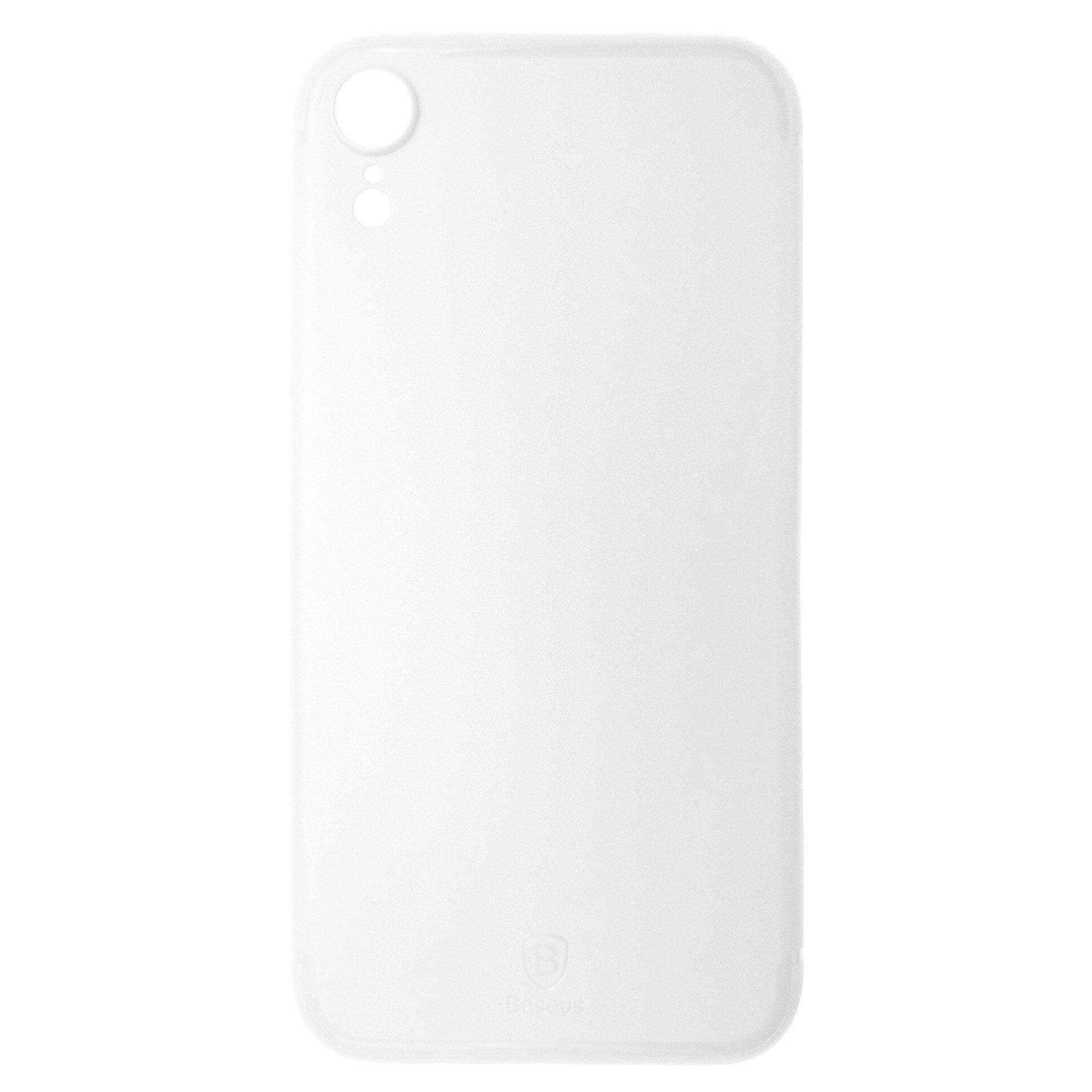 Husa tip capac spate slim Baseus Paper Case plastic siliconat alb semitransparent pentru Apple iPhone XR