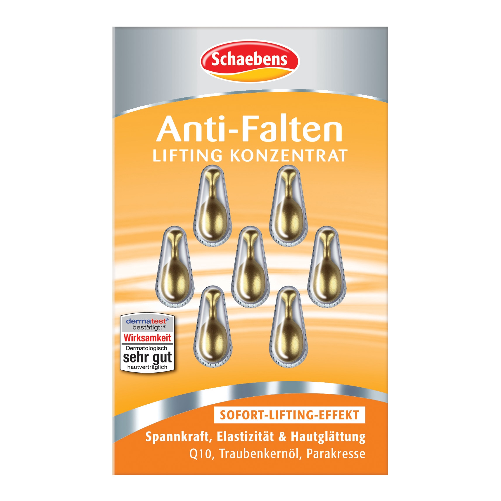 Concentrat Anti Wrinkle Lifting Schaebens, efect lifting in doar 30 de minute de la aplicare, antirid, 7 capsule pentru 7 aplicari