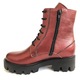 Ghete dama cu talpa inalta antiderapanta, Piele Naturala, Mateo Shoes, Rosu