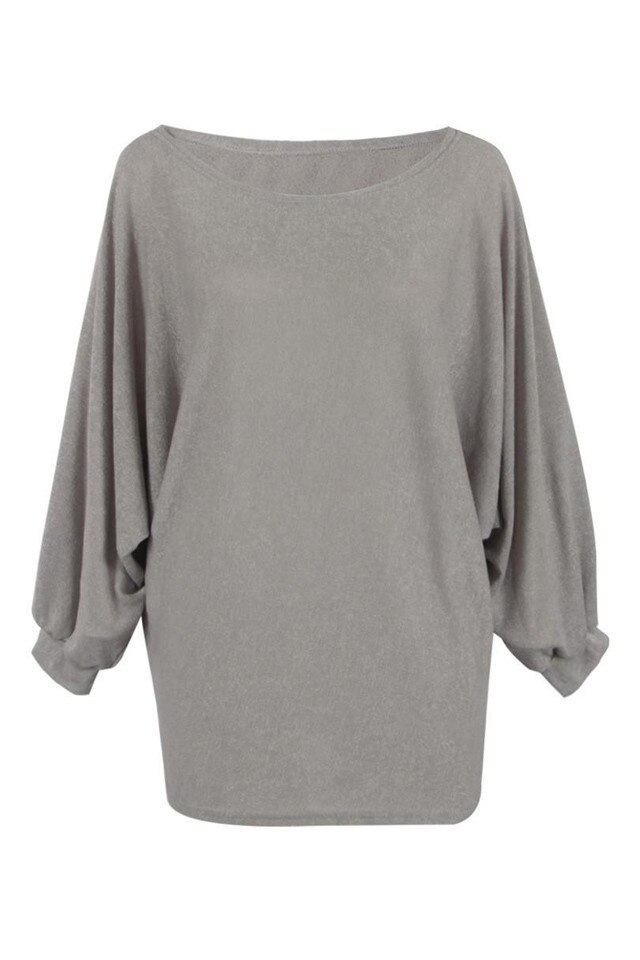 Bluza lejera dama cu maneci 3/4, Gri