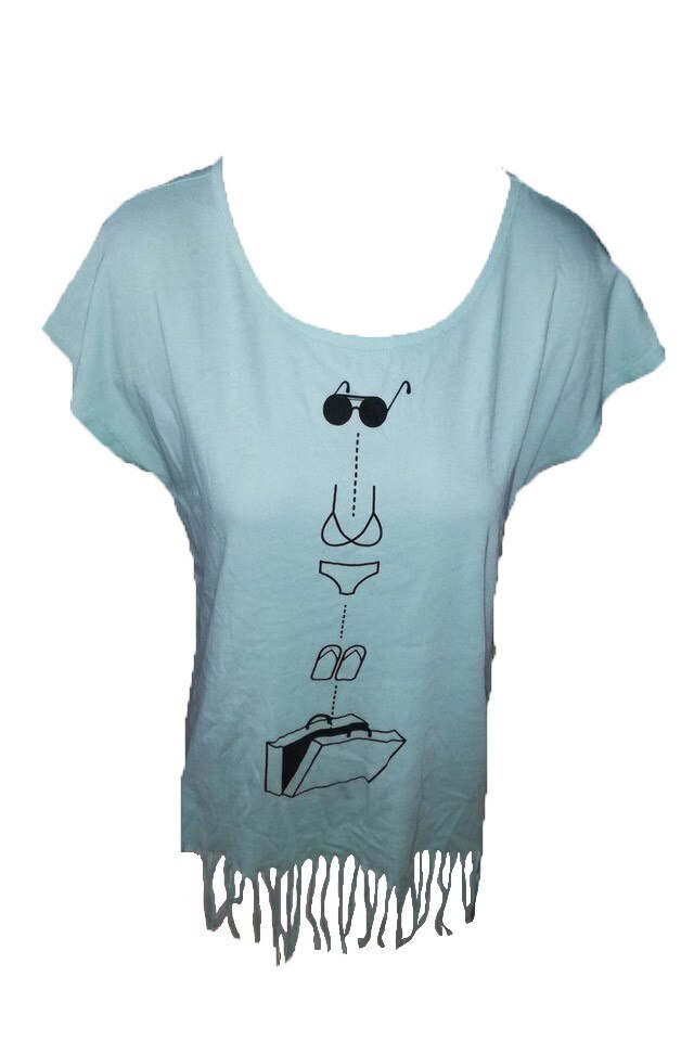 Tricou dama, Vero Moda VMLIVE, Albastru deschis, Marimea M