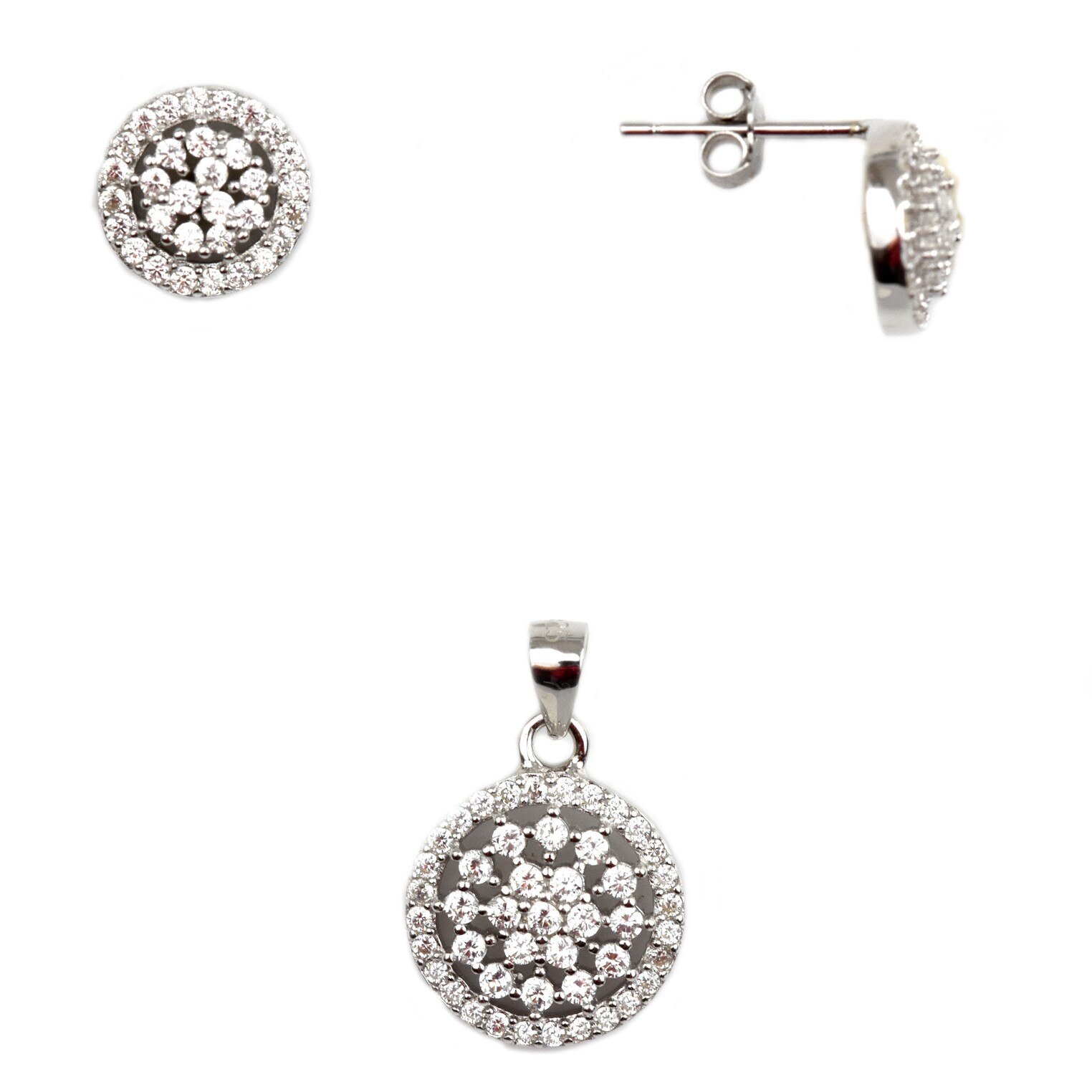 Set argint rodiat cu zirconiu - DA75