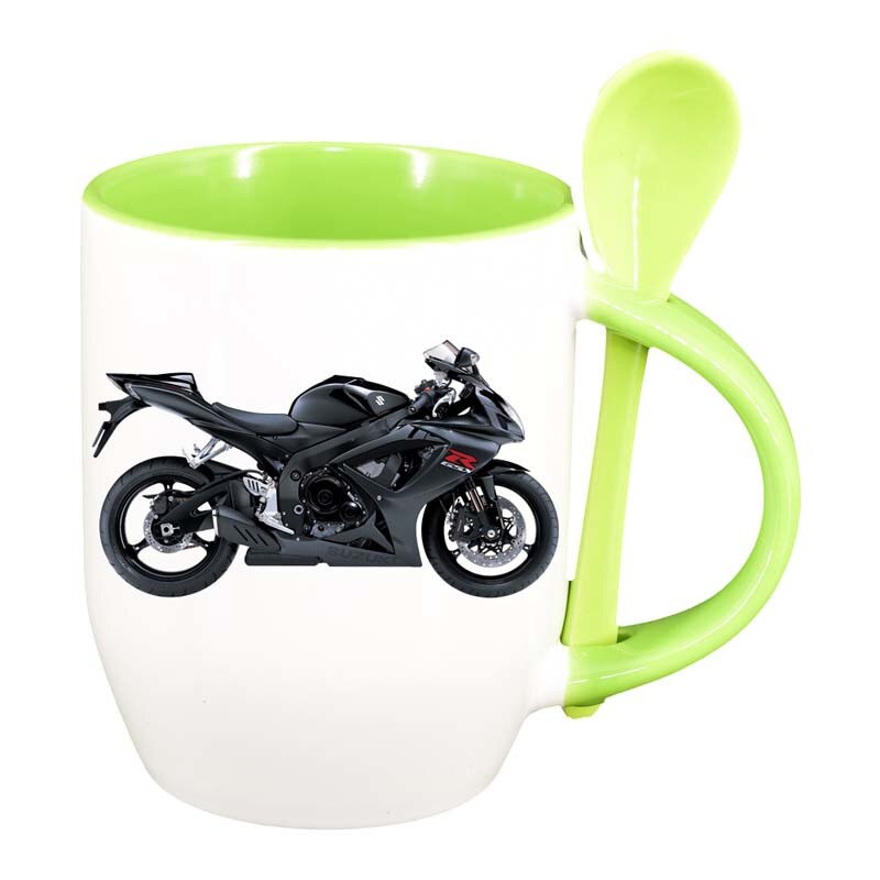 Cana Motor cu lingurita, interior verde deschis, 330ml, D56