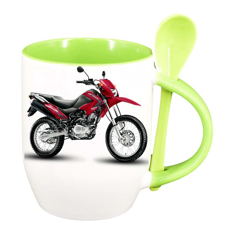 Cana Motor cu lingurita, interior verde deschis, 330ml, D54