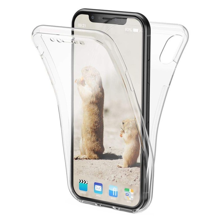 Husa Full TPU 360° (fata + spate) pentru iPhone XR, Transparent