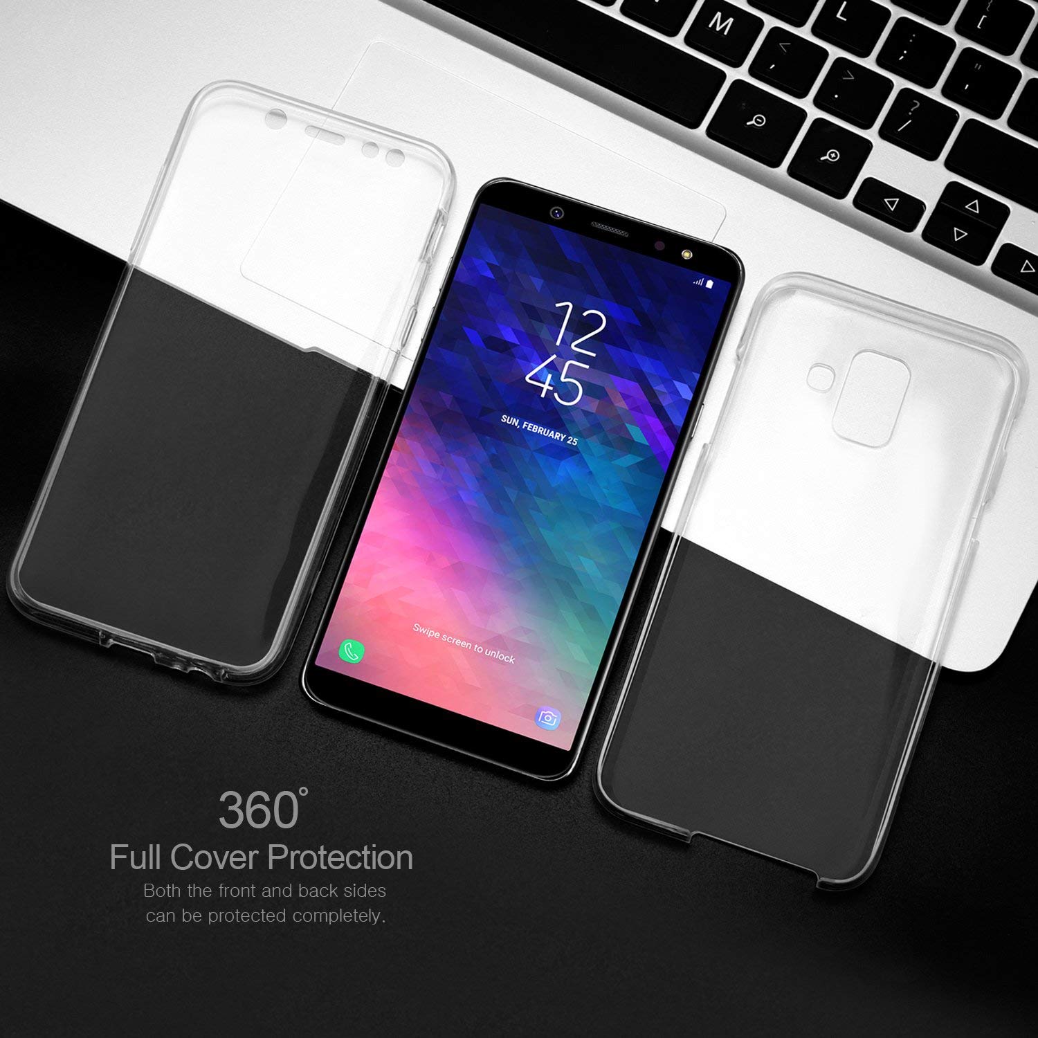 Husa Full TPU 360° (fata + spate) pentru Samsung Galaxy A6 (2018), Transparent