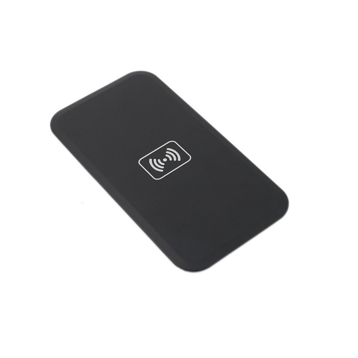 Incarcator wireless original Bibilel, fast charge, safe QI charge, conector MicroUSB, Negru, BBL586