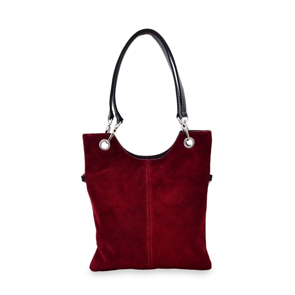 Geanta casual Pansy, de dama, piele naturala, culoare bordo