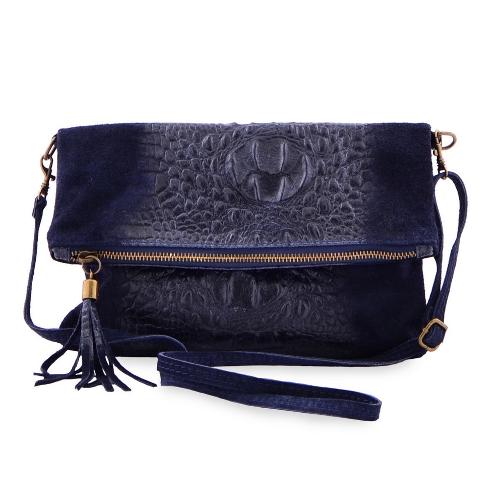 Geanta casual Daisy, de dama, piele naturala, culoare negru