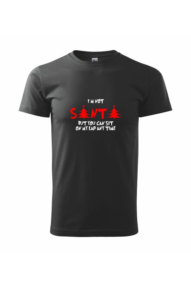 Tricou barbati i am not santa, Negru/Alb/Rosu