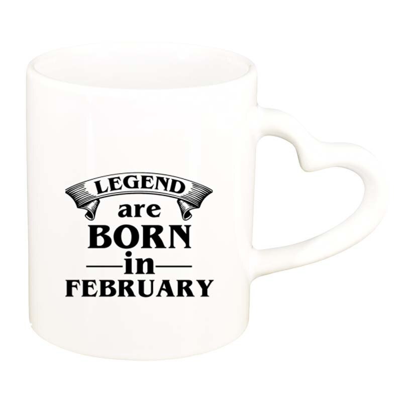 Cana Legend, alb, maner inima, 330ml, D80