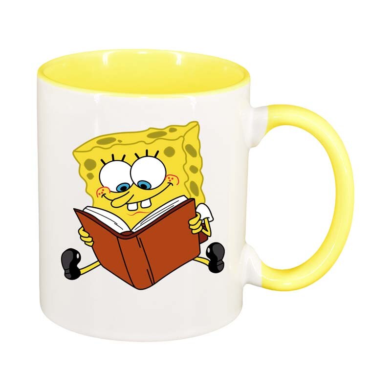 Cana SpongeBob, interior galben, 330ml, D98