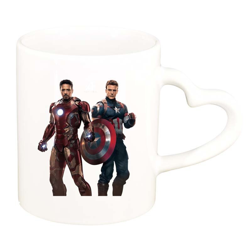 Cana Avengers, alb, maner inima, 330ml, D108