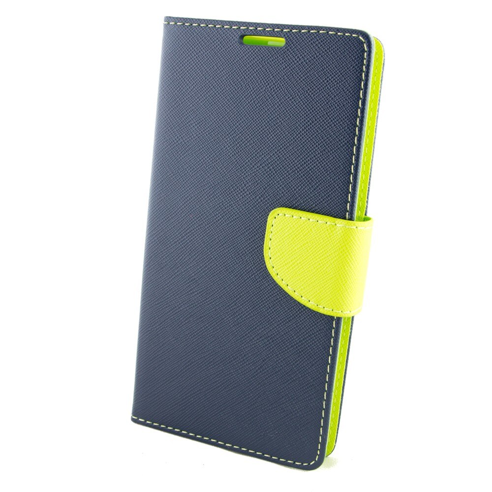 Husa piele, ECO Fancy, Sony Erricson Z4, Albastru/Lime