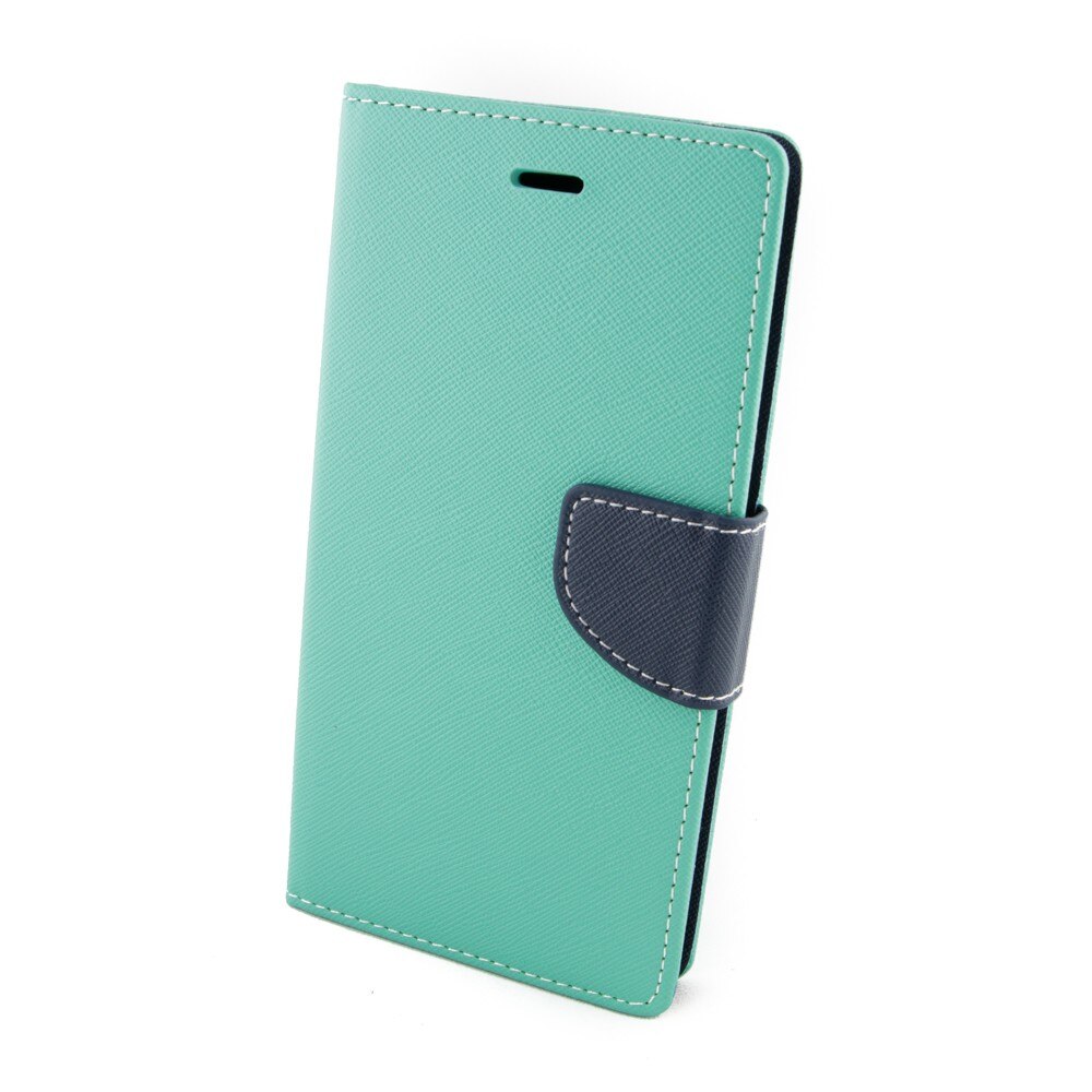 Husa piele, Eco Fancy, Huawei Ascend P8, Verde/Albastru