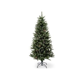 Brad Pom Artificial, Verde, Conuri Aspect Nins, Craciun Sarbatori Iarna, 1.83 Metri + Suport Brad Pom Artificial, Verde, Conuri Aspect Nins, Craciun Sarbatori Iarna, 1.83 Metri + Suport