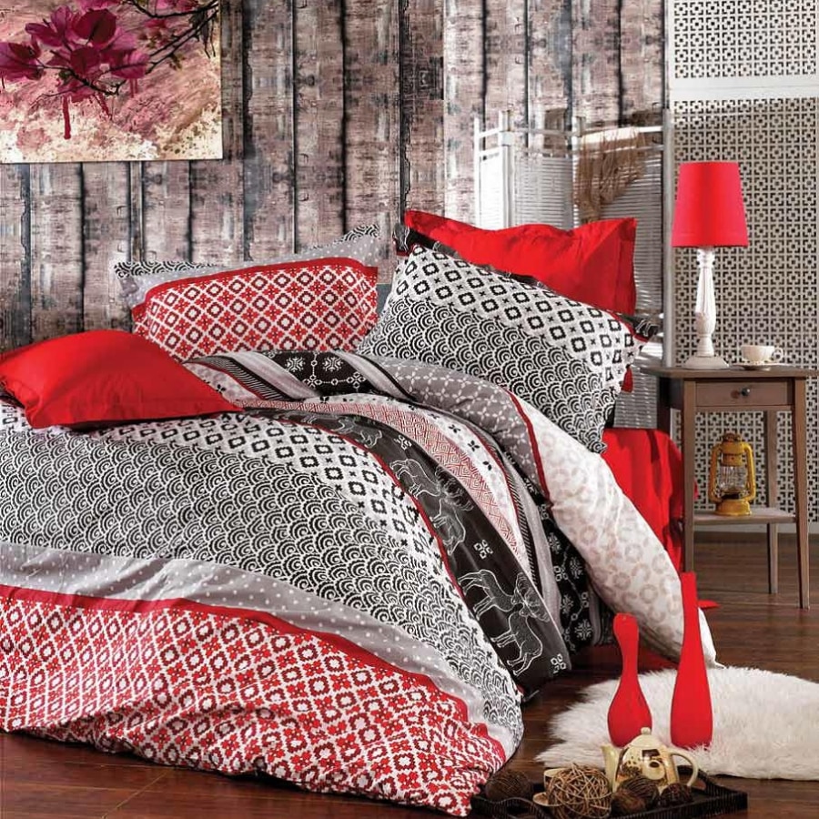 Lenjerie de Pat, Bumbac Ranforce Lux, Model Reni, 1 persoana, 70X70, 150X200