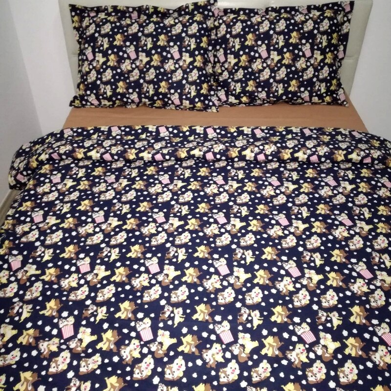 Lenjerie de Pat, Bumbac Ranforce Lux, Model Chip and Dale, 2 persoane, 50X70, 220X200