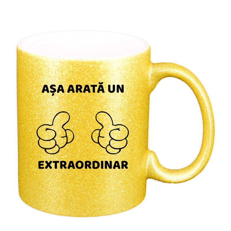 Cana Extraordinar, auriu sidefata glitter, 330ml, D90