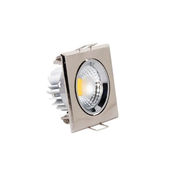 Spot Led Victoria-5 Mat Chrome, 5W, 354lm, lumina calda 2700K, patrat, 220-240V, Aluminiu, Argintiu Spot Led Victoria-5 Mat Chrome, 5W, 354lm, lumina calda 2700K, patrat, 220-240V, Aluminiu, Argintiu