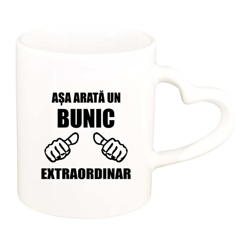 Cana Extraordinar, alb, maner inima, 330ml, D87