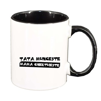 Cana Tata, interior negru, 330ml, D89 Cana Tata, interior negru, 330ml, D89