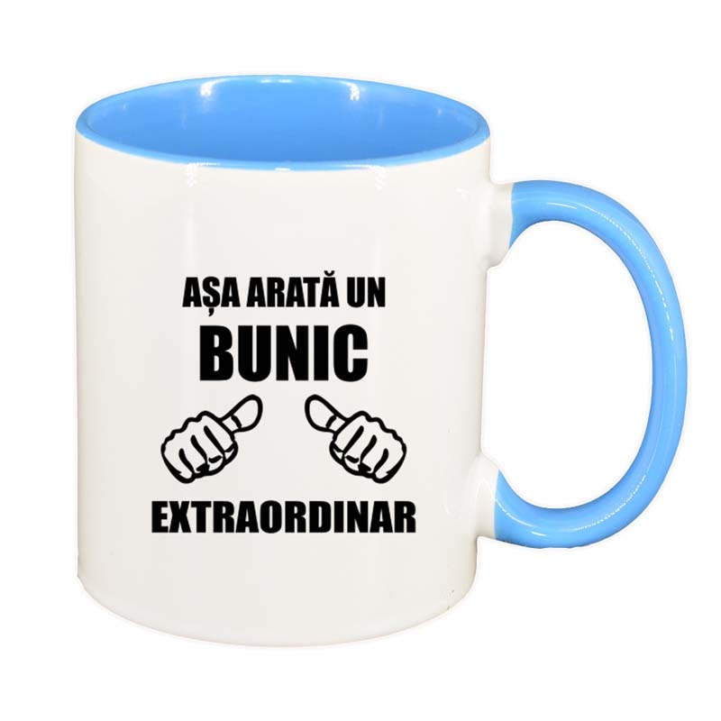 Cana Extraordinar, interior albastru, 330ml, D87