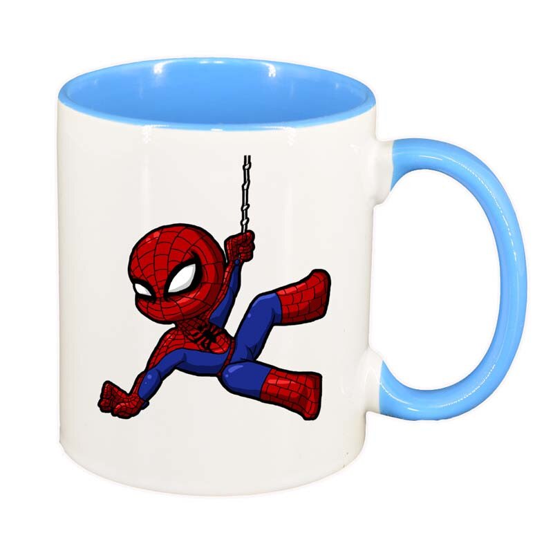 Cana Spiderman, interior albastru, 330ml, D105