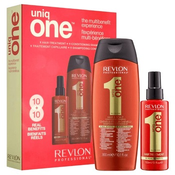 Set Cadou Revlon Professional Uniq One, Tratament de par 150 ml + Sampon 300 ml Set Cadou Revlon Professional Uniq One, Tratament de par 150 ml + Sampon 300 ml