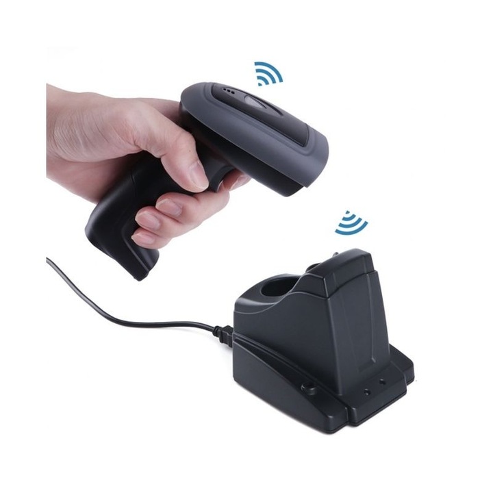 Cititor coduri de bare Industrial scanner 1D si 2D, bluetooth, rezolutie CMOS 1280x800, 4 milioane pixeli, QR code, PDF417, micro PDF417, DATA MATRIX, Aztec Code, long barcode dock craddle