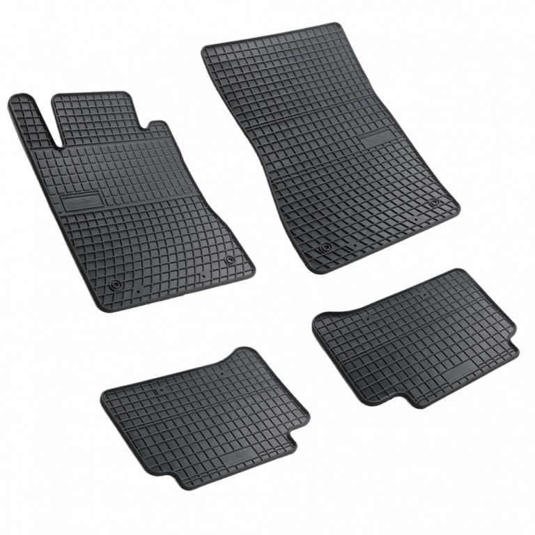 Set 4 covorase/presuri din cauciuc negru antiaderent dedicate MERCEDES CLS C219 2004-2010