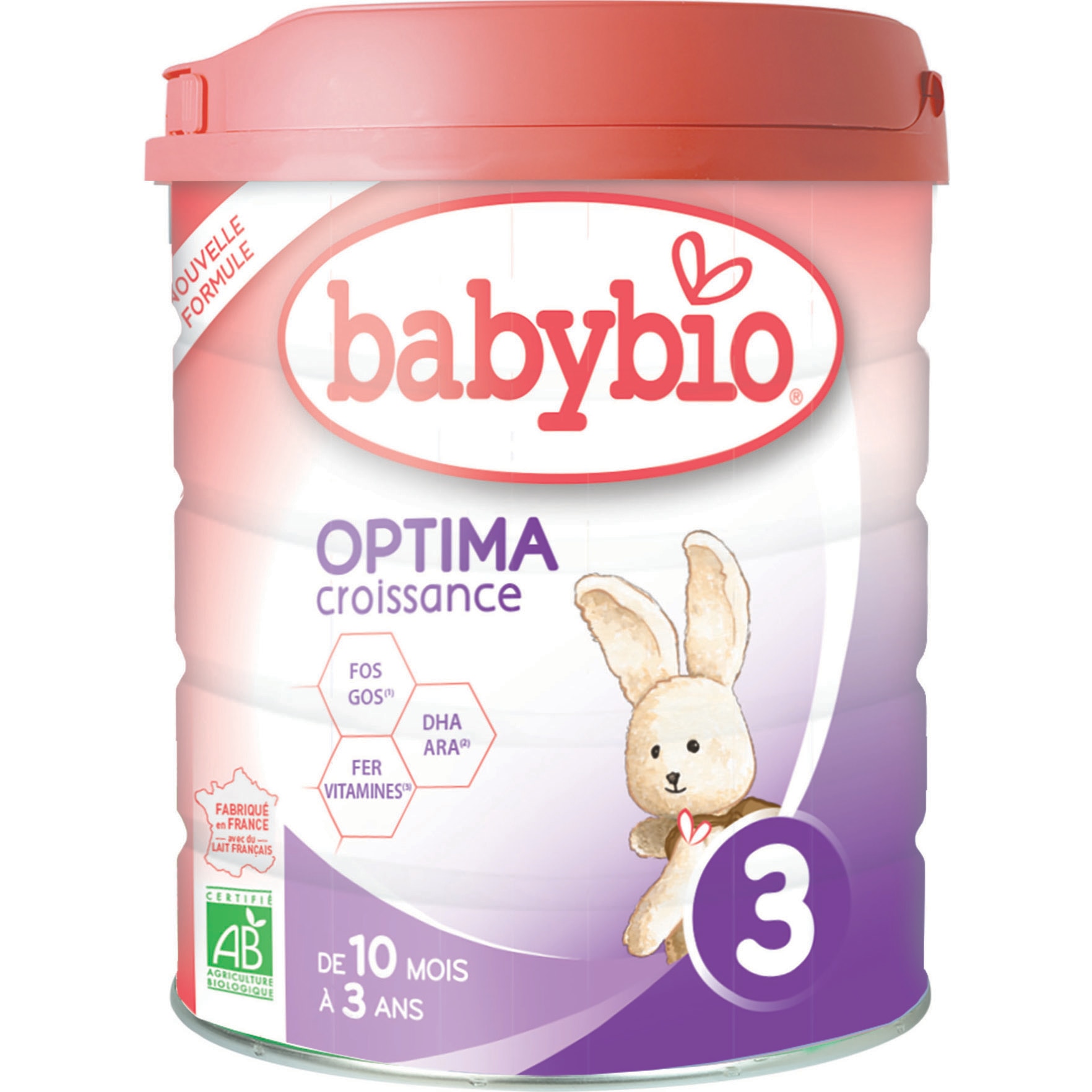 Lapte praf Babybio Organic, Optima 3, 800 g, de la 10 luni
