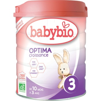 Lapte praf Babybio Organic, Optima 3, 800 g, de la 10 luni Lapte praf Babybio Organic, Optima 3, 800 g, de la 10 luni