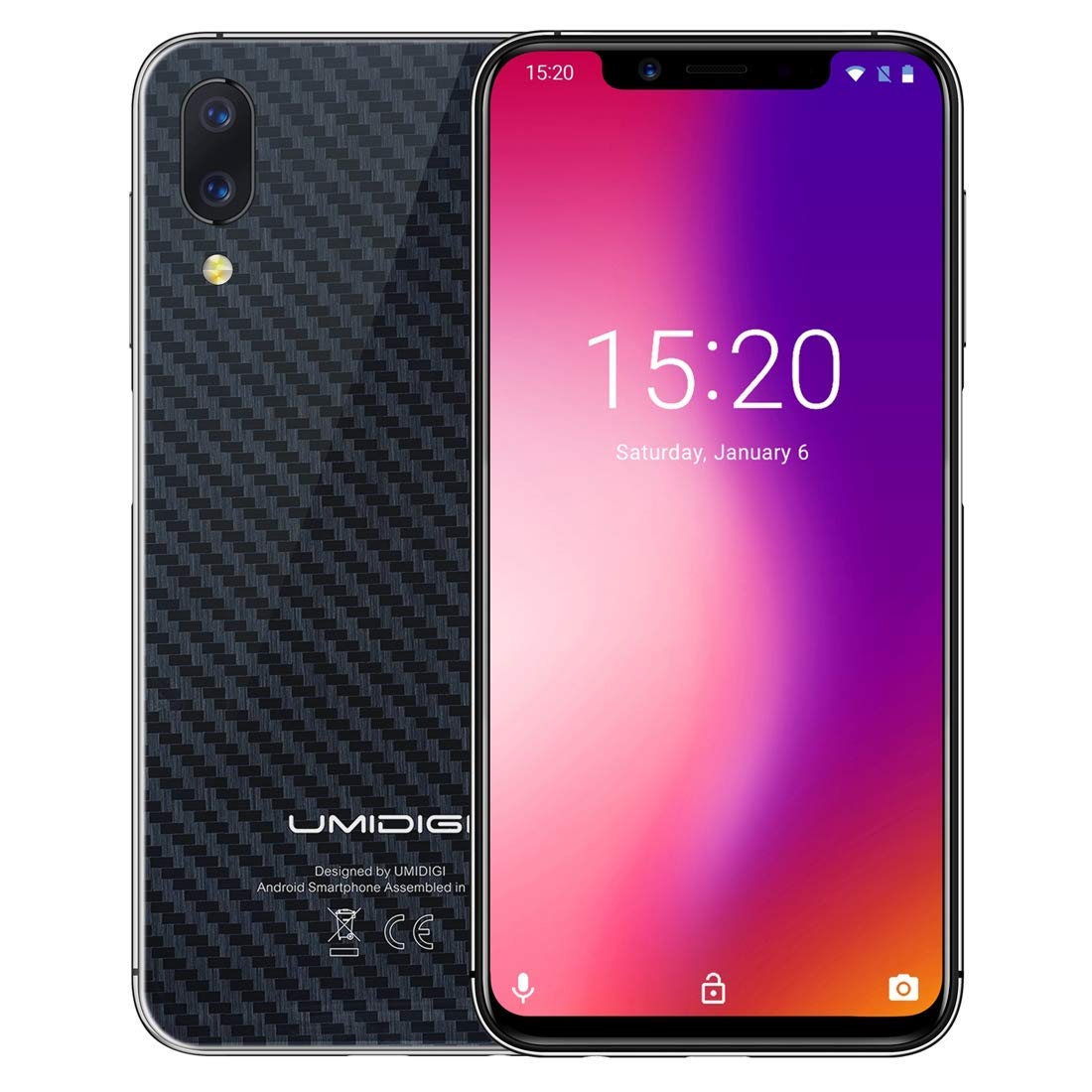 Смартфон Umidigi One Pro, Dual SIM, 64GB, 4G, Carbon fiber - eMAG.bg