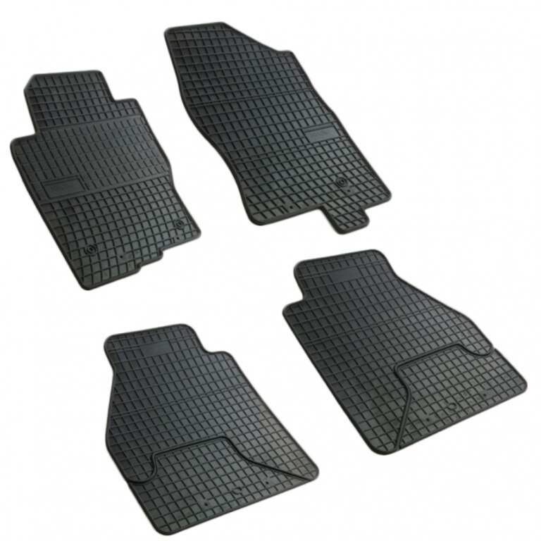 Set 4 covorase/presuri din cauciuc negru antiaderent dedicate Covoare cauciuc NISSAN NAVARA din 2010 in prezent