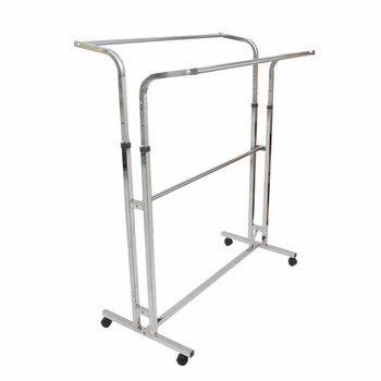Stender metalic reglabil pe inaltime pentru haine E-553 cromat Stender metalic reglabil pe inaltime pentru haine E-553 cromat