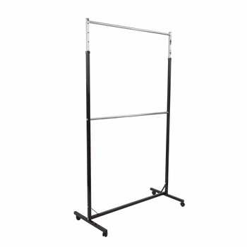 Stender metalic reglabil pe inaltime pentru haine E-525 negru Stender metalic reglabil pe inaltime pentru haine E-525 negru
