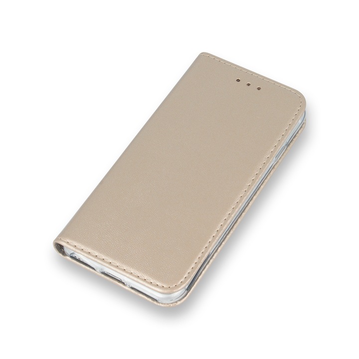 Защитен флип капак, съвместим с Samsung Galaxy A40, магнитен кейс, тип стойка, златен