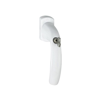 Maner fereastra, Hoppe New York, cu inchidere, material aluminiu, culoare alb, 7/40 mm Maner fereastra, Hoppe New York, cu inchidere, material aluminiu, culoare alb, 7/40 mm