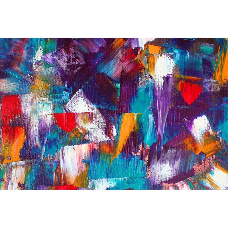 Tablou canvas, produs DekoStore, pentru dormitor/living/birou, inramat pe cadru de lemn, print HD, Urme de pensula, 40x30 cm