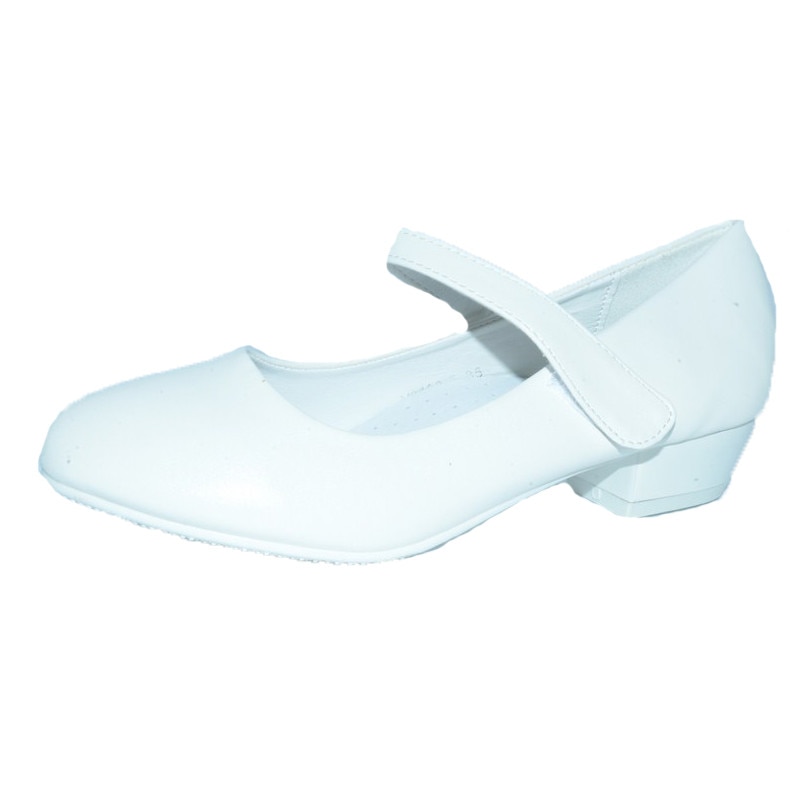 Pantofi cu toc pentru fetite Miss Q Y2400-7, Alb