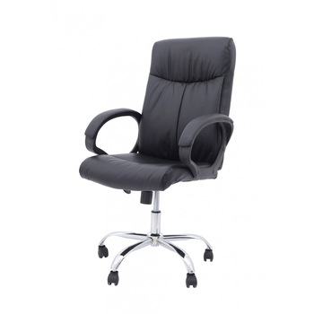 Scaun birou CB, S-72, culoare Negru, Metal cromat Scaun birou CB, S-72, culoare Negru, Metal cromat