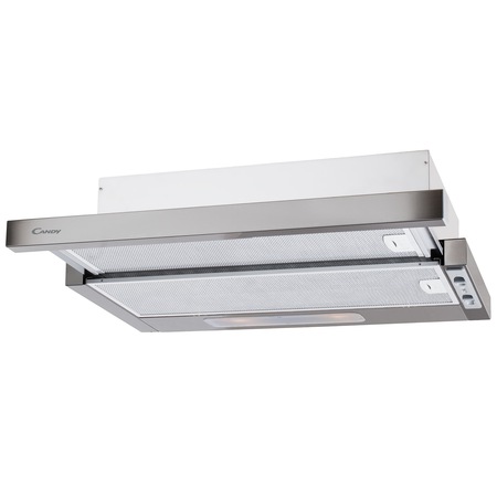 Hota incorporabila telescopica Candy CBT 625X, Putere de absorbtie 280 m3/h, 2 motoare, 60 cm, Inox antiamprenta